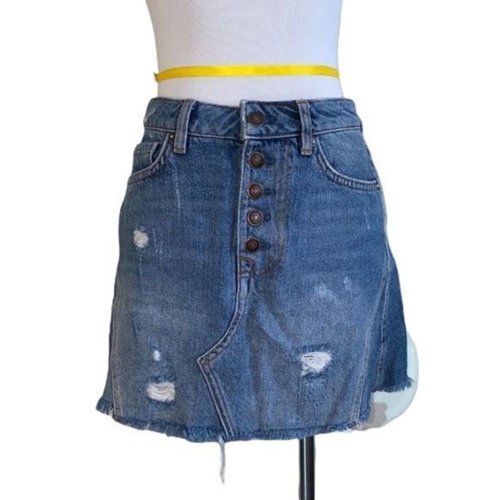 Free people we the free womens denim a line‎ mini skirt size 25
